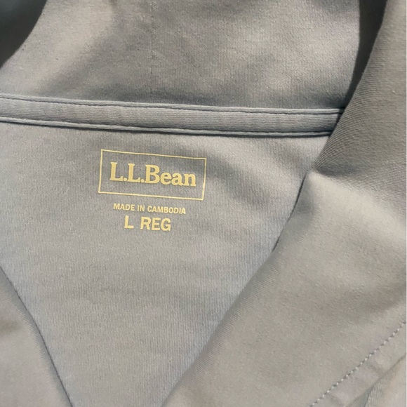 LL Bean Womens Pullover Shawl Collar Long Sleeve Ocean Waves L Coastal Grandma - Picture 3 of 6